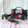 Ensemble sac cartable et étui à lunettes Miss Skull & Roses